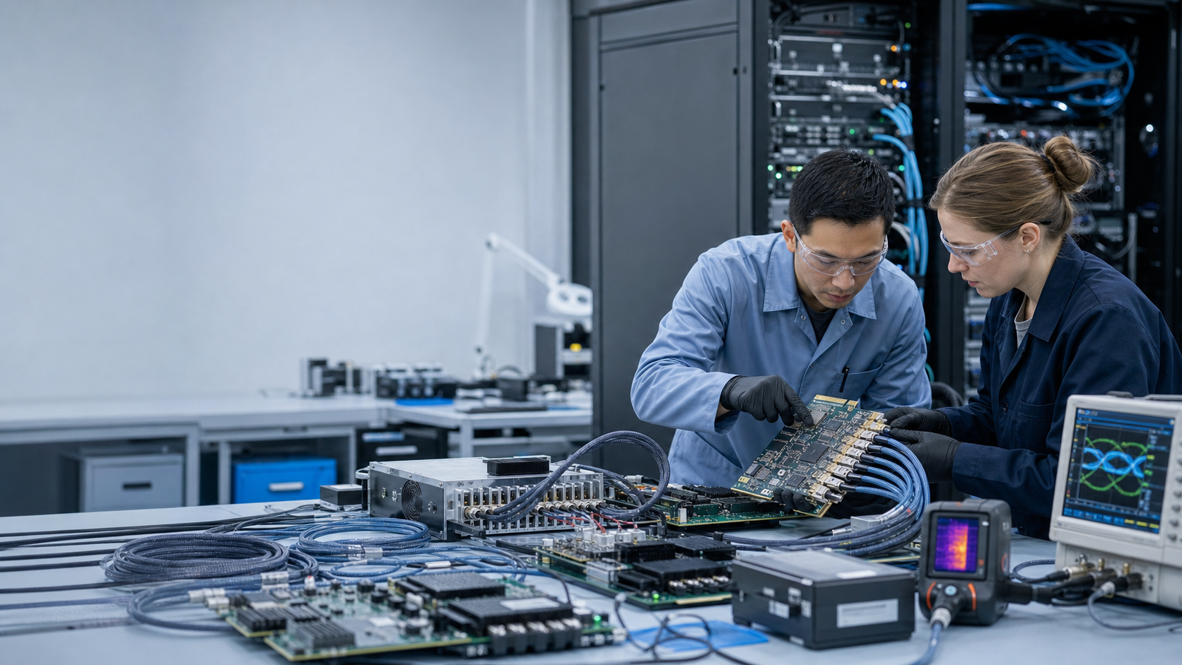 PCIe、CXL、Smart Cable 與 AI 機架互連的工程驗證教學視覺