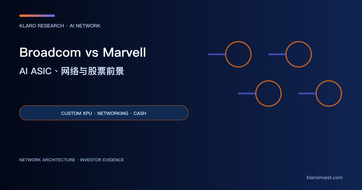 Broadcom 与 Marvell 的定制 AI ASIC、网络产品、收入规模和每股风险比较