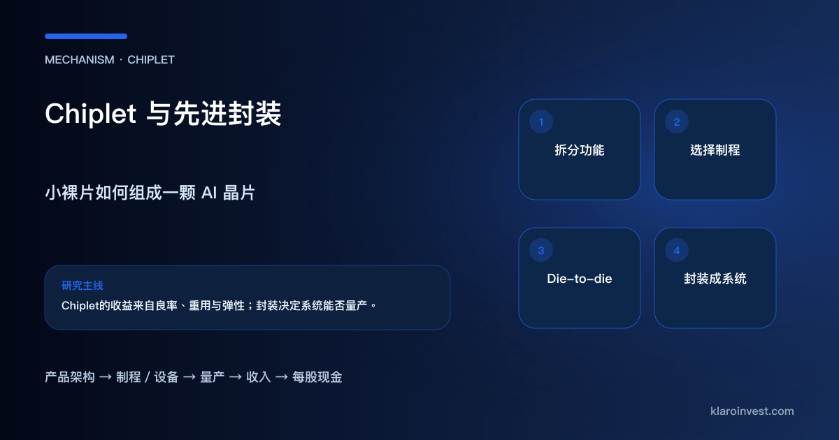 Chiplet 由功能拆分、制程选择、die-to-die 互连走到先进封装量产
