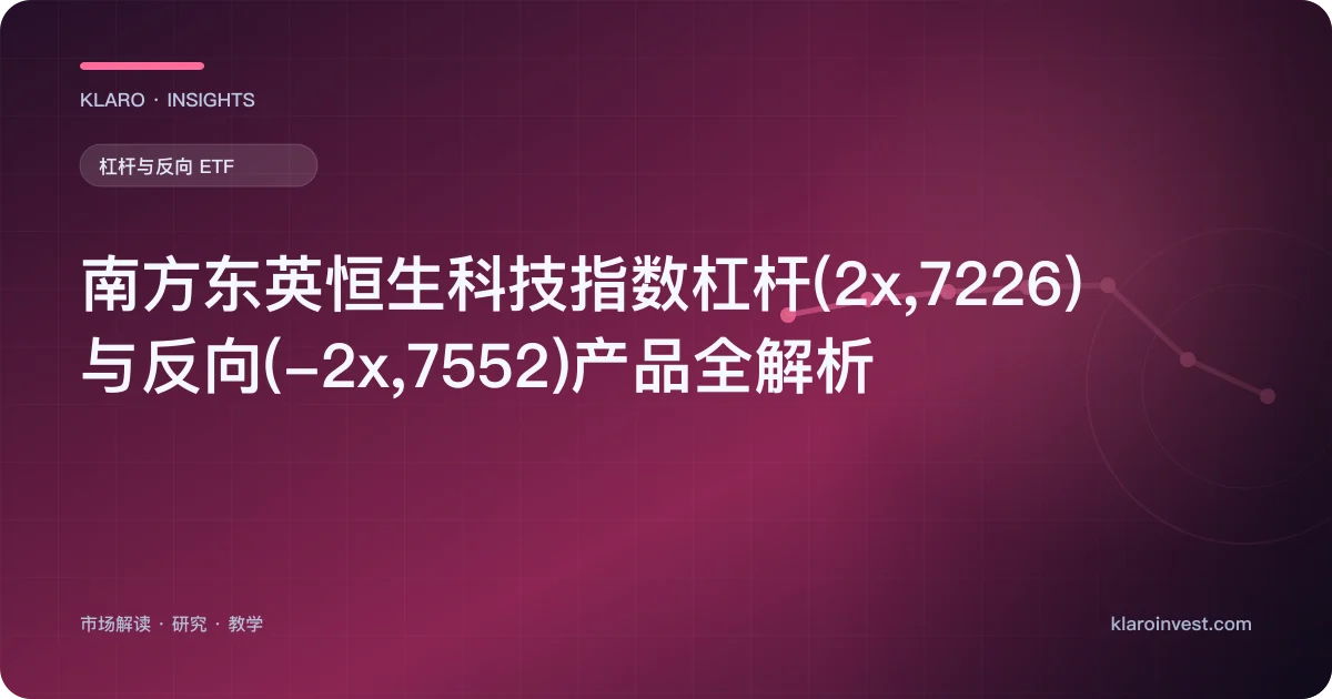 南方东英恒生科技指数杠杆(2x,7226)与反向(-2x,7552)产品全解析 — 文章封面