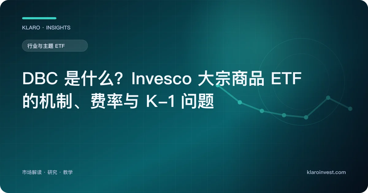 DBC 是什么？Invesco 大宗商品 ETF 的机制、费率与 K-1 问题 — 文章封面