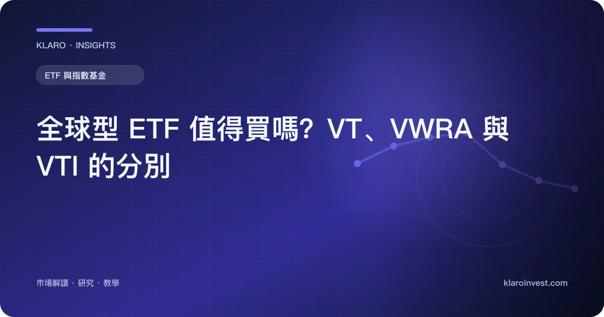 全球型 ETF 值得買嗎？VT、VWRA 與 VTI 的分別 — 文章封面
