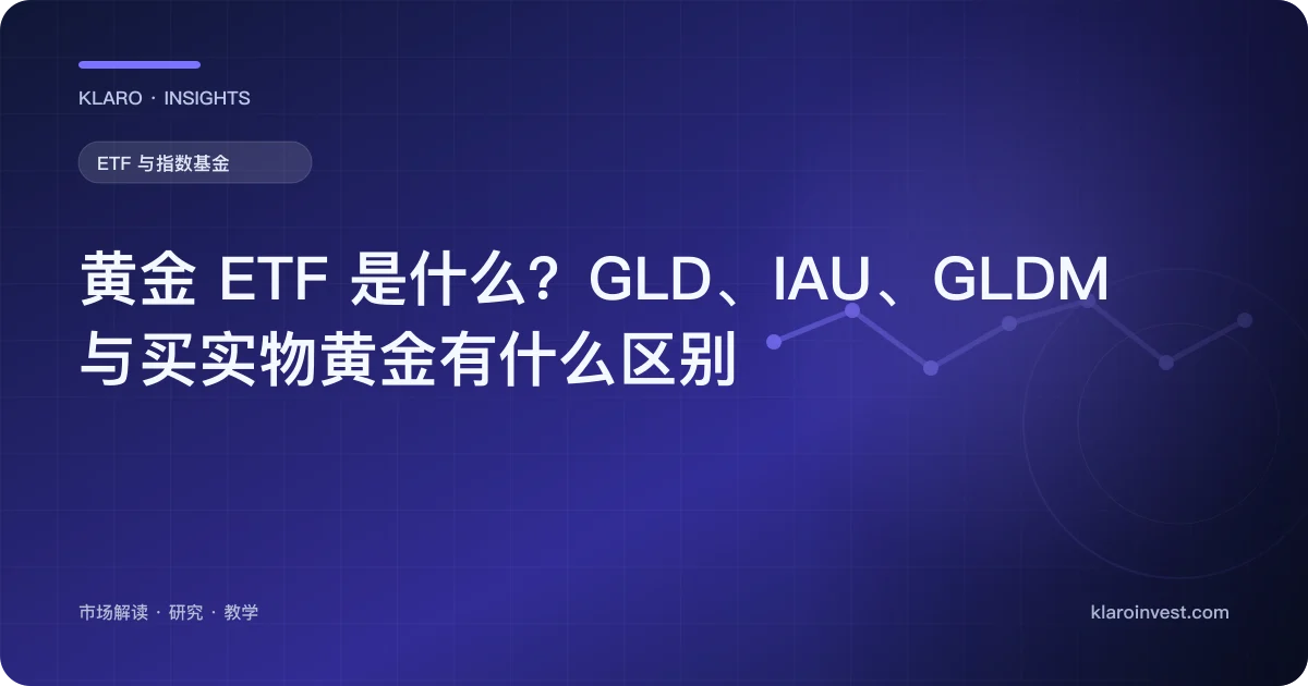 黄金 ETF 是什么？GLD、IAU、GLDM 与买实物黄金有什么区别 — 文章封面