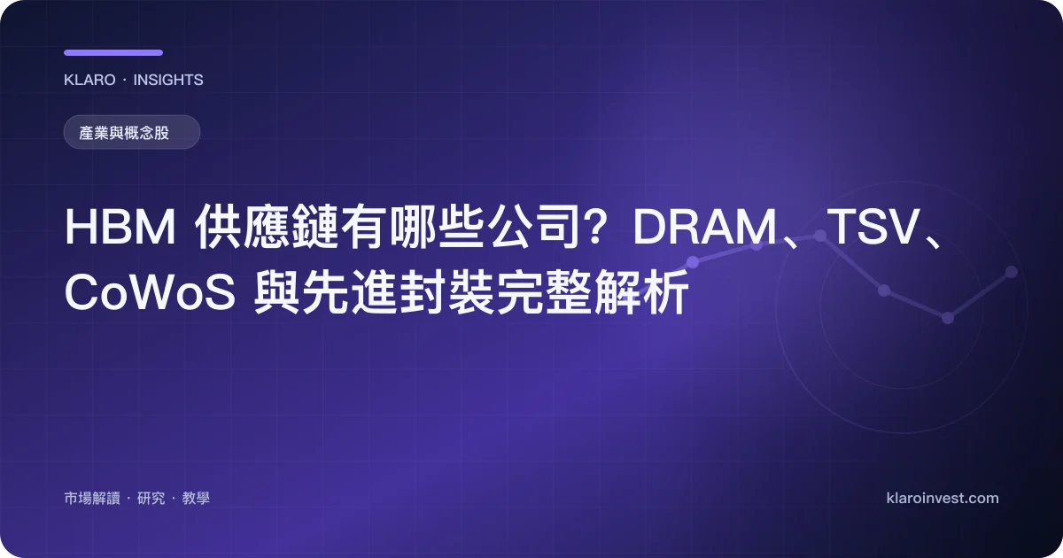 HBM 供應鏈有哪些公司？DRAM、TSV、CoWoS 與先進封裝完整解析 — 文章封面