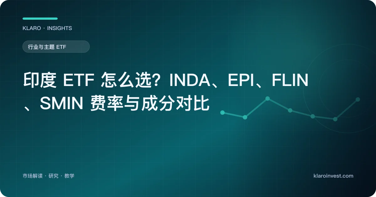 印度 ETF 怎么选？INDA、EPI、FLIN、SMIN 费率与成分对比 — 文章封面