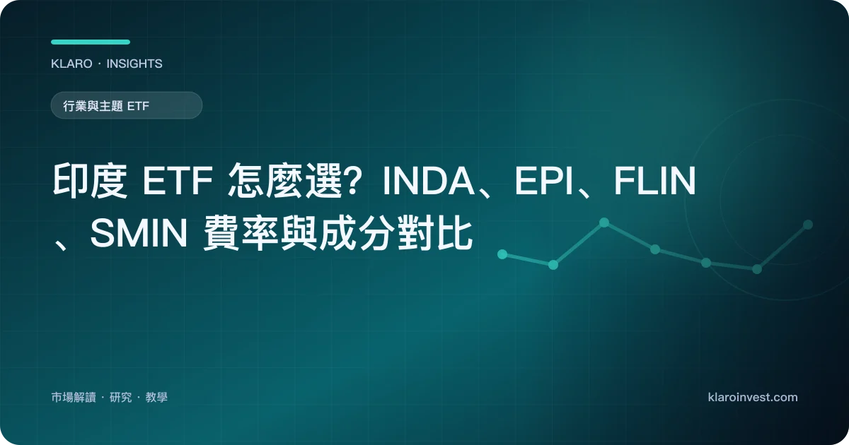 印度 ETF 怎麼選？INDA、EPI、FLIN、SMIN 費率與成分對比 — 文章封面