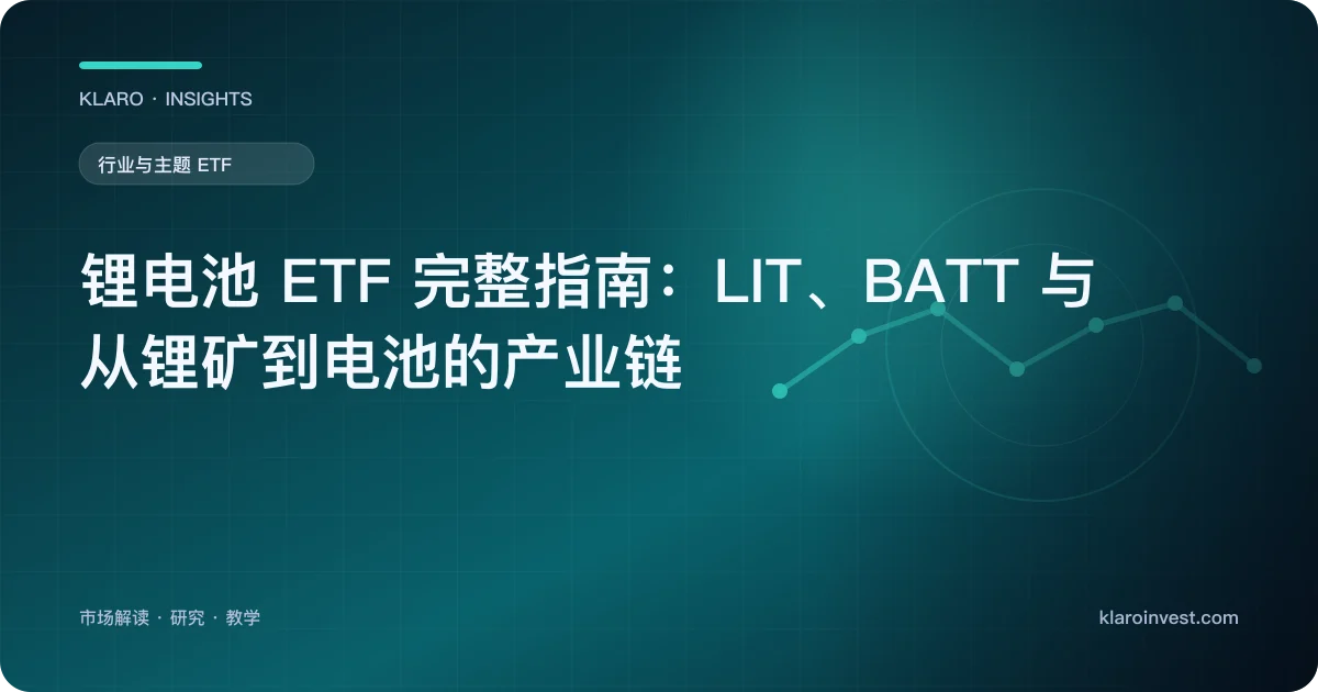 锂电池 ETF 完整指南：LIT、BATT 与从锂矿到电池的产业链 — 文章封面