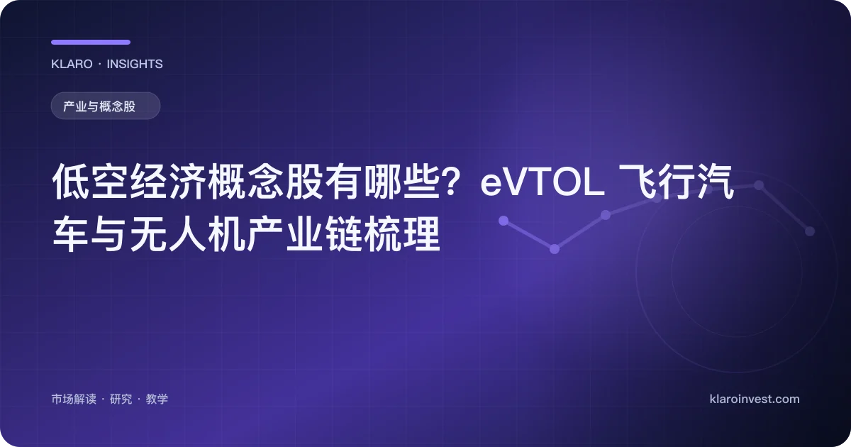 低空经济概念股有哪些？eVTOL 飞行汽车与无人机产业链梳理 — 文章封面