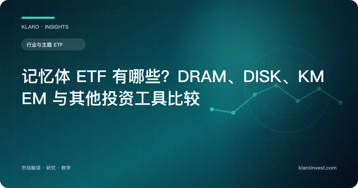 记忆体 ETF 有哪些？DRAM、DISK、KMEM 与其他投资工具比较 — 文章封面
