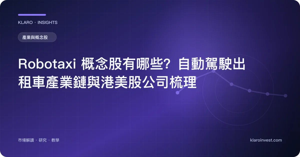 Robotaxi 概念股有哪些？自動駕駛出租車產業鏈與港美股公司梳理 — 文章封面
