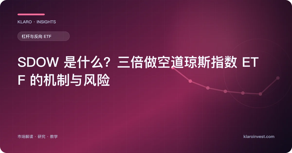 SDOW 是什么？三倍做空道琼斯指数 ETF 的机制与风险 — 文章封面