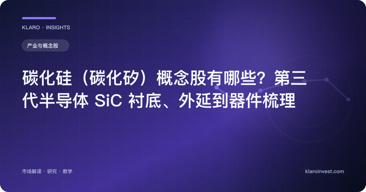 碳化硅（碳化矽）概念股有哪些？第三代半导体 SiC 衬底、外延到器件梳理 — 文章封面