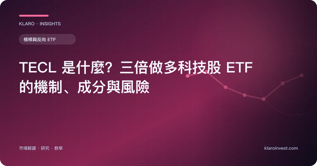 TECL 是什麼？三倍做多科技股 ETF 的機制、成分與風險 — 文章封面