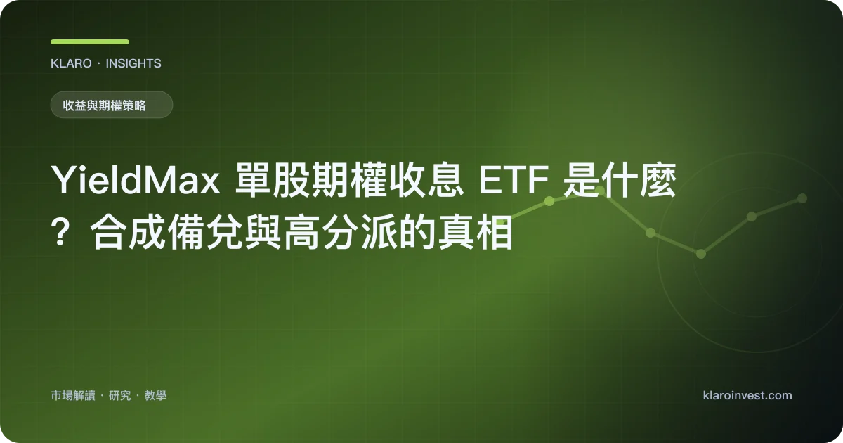 YieldMax 單股期權收息 ETF 是什麼？合成備兌與高分派的真相 — 文章封面