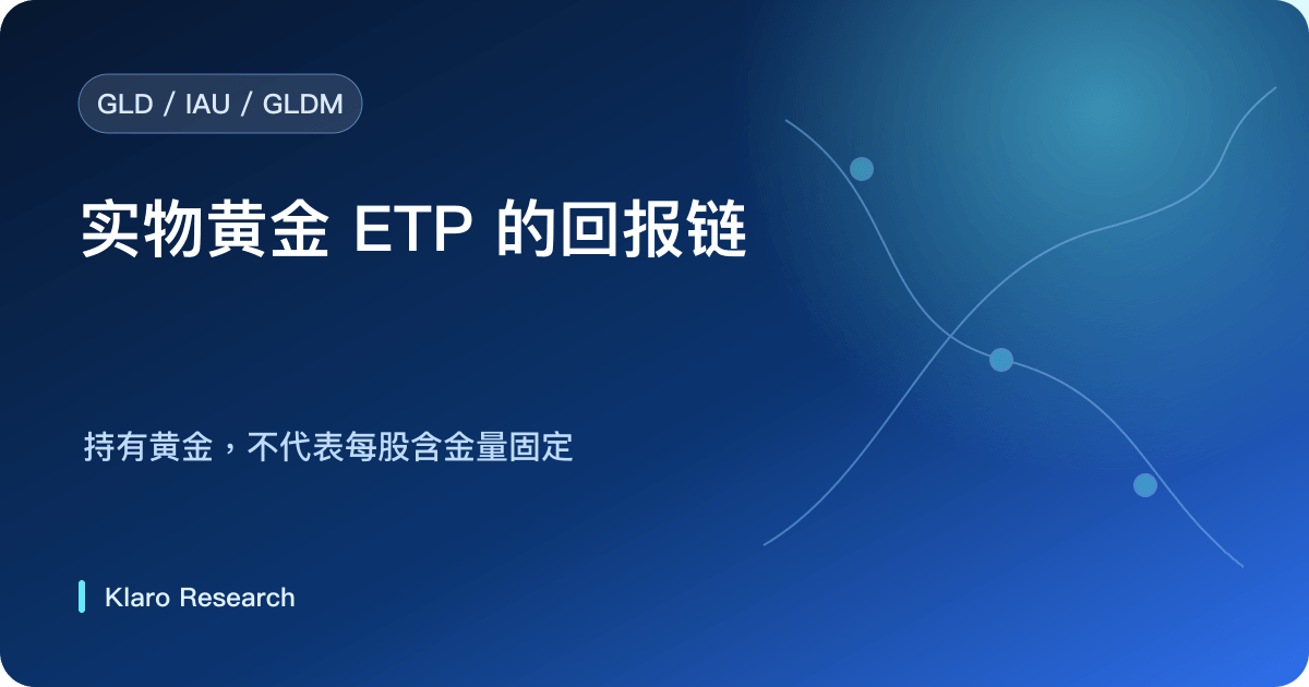 实物黄金 ETF 由金价、每股含金量、费用、差价与税务形成投资回报
