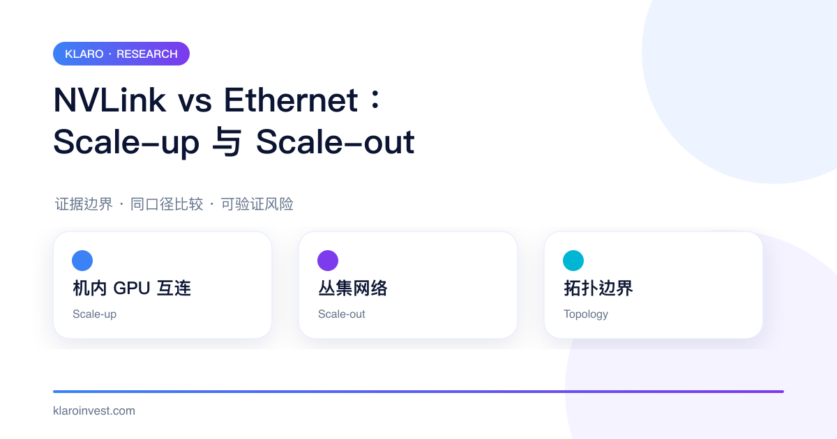 NVLink 机内 GPU scale-up 与 Ethernet 集群 scale-out 的拓扑比较