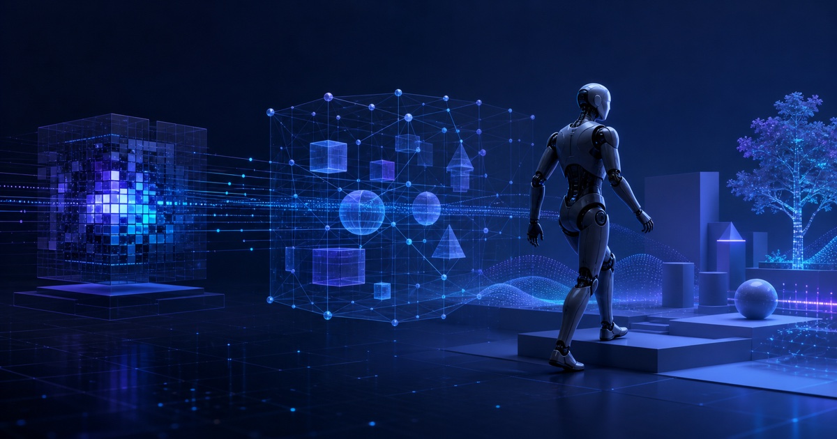 從 AI 算力核心、世界模型到人形機器人進入真實世界的物理AI 產業鏈概念圖