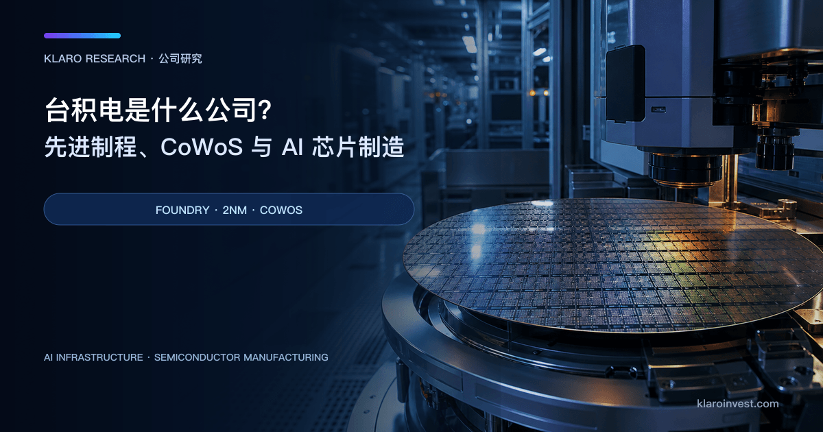 台积电（TSM）公司研究封面，展示先进晶圆制造、晶圆检测设备与 AI 芯片制程