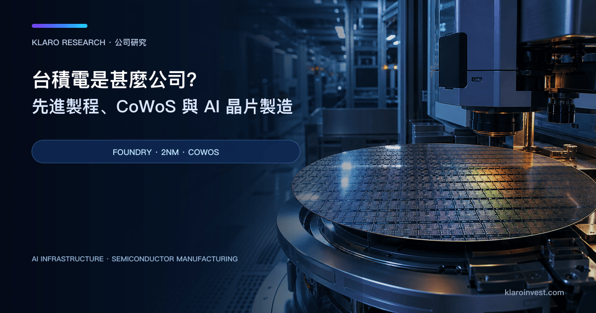 台積電（TSM）公司研究封面，展示先進晶圓製造、晶圓檢測設備與 AI 晶片製程